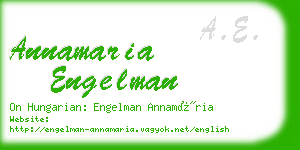 annamaria engelman business card